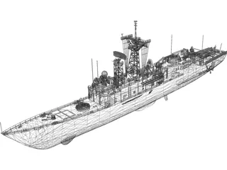 FFG-58 Samuel Roberts 3D Model preview