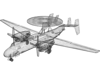 Grumman E-2C Hawkeye 3D Model preview