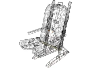 Pilot Seat 3D Model preview