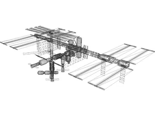 International Space Station 3D Model preview