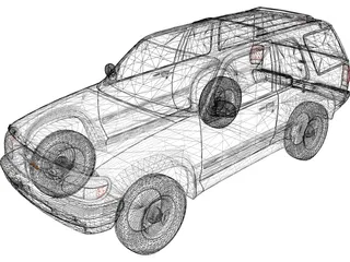 Ford Explorer Sport (1996) 3D Model preview