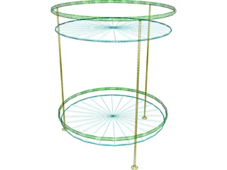 Table Glass Top 3D Model preview