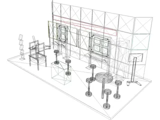 Trade Show Booth 3D Model preview