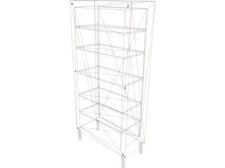 Bookshelf 3D Model preview