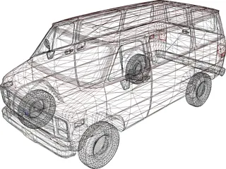 Chevrolet Van (1985) 3D Model preview