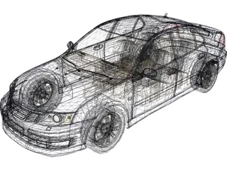 SAAB 9-3 3D Model preview