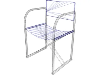 Chair Folding 3D Model preview