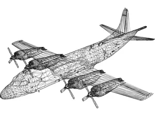 Lockheed P-3C Orion 3D Model preview