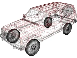 Jeep Cherokee (1994) 3D Model preview
