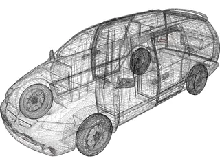 Dodge Caravan (1999) 3D Model preview