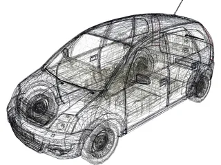 Opel Meriva 3D Model preview