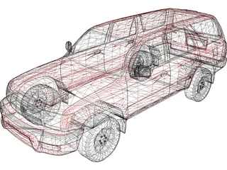 Toyota 4Runner (1999) 3D Model preview