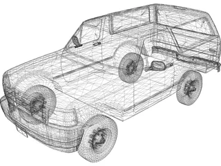 Ford Bronco (1995) 3D Model preview