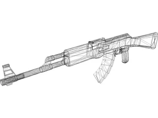 AK-47 3D Model preview