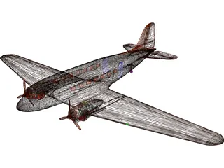 Douglas DC-3 3D Model preview