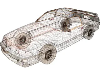 Ford Mustang (1989) 3D Model preview