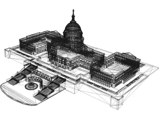 US Capitol Building 3D Model preview