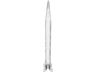 Scud B Missile 3D Model preview