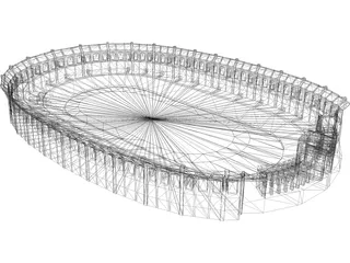 Coliseum Los Angeles 3D Model preview