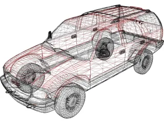 GMC Jimmy (1995) 3D Model preview