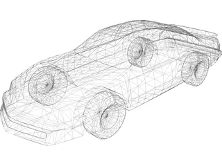 Ford Thunderbird Stock Car (1987) 3D Model preview