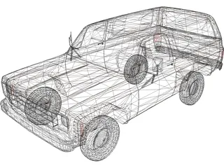 Chevrolet Blazer (1977) 3D Model preview