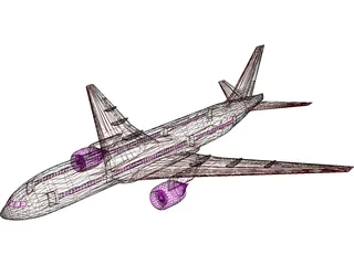 Boeing 777 3D Model preview