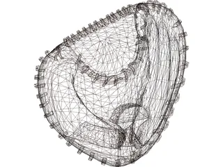 Baseball Catchers Mitt 3D Model preview