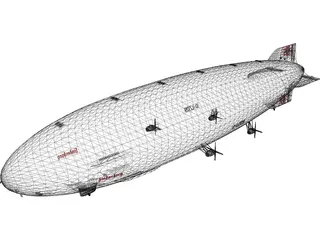 Hindenburg Blimp 3D Model preview