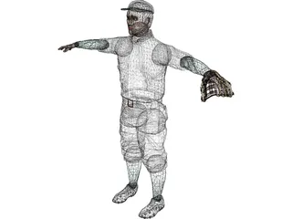Baseball Player [+Glove] 3D Model preview