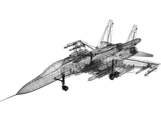 Sukhoi Su-27IB Flanker 3D Model preview