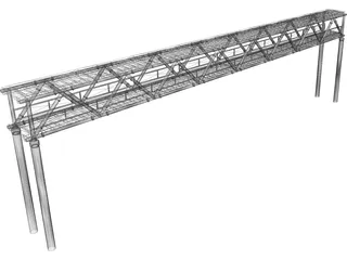 Footbridge 3D Model preview