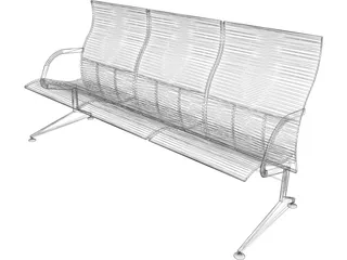 Bench 3D Model preview