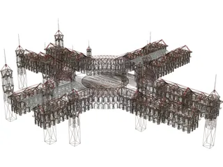 Shopping Centre 3D Model preview