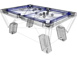 Pool Table 3D Model preview