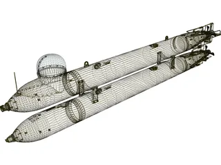 Human Torpedo Neger 3D Model preview