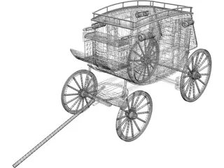 Stage Coach 3D Model preview