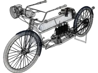 Henderson Model A (1912) 3D Model preview