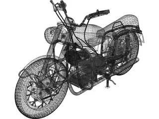 Moto Guzzi 1 3D Model preview