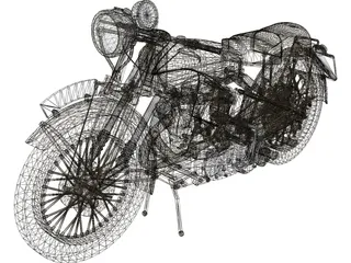 Vincent Black Shadow 3D Model preview