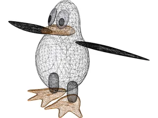 Linux Penguin 3D Model preview