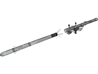 SA-7 Missile Launcher 3D Model preview