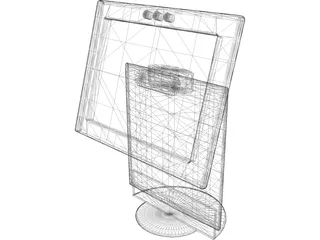 Monitor LCD 3D Model preview