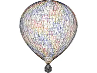 Hot Air Balloon 3D Model preview
