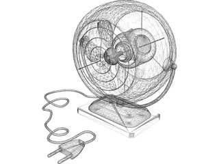 Portable Fan 3D Model preview