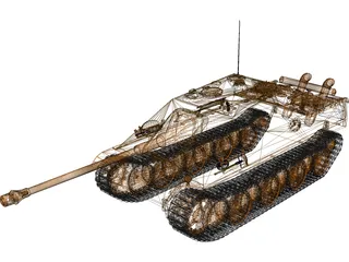 J Panther Tank 3D Model preview
