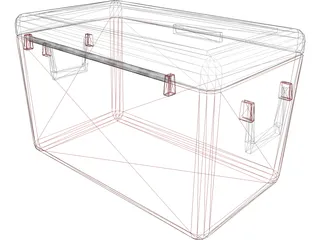 Picnic Cooler 3D Model preview