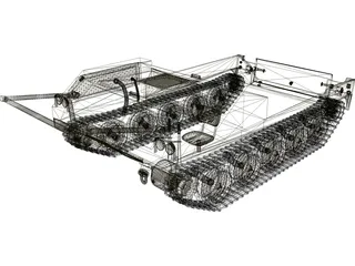 M454 Pershing Missile Carrier 3D Model preview