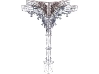 Column, 1800s Ornate 3D Model preview
