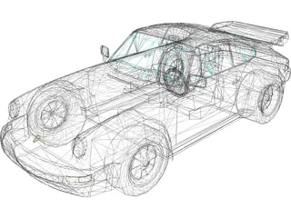 Porsche 911 Turbo (1977) 3D Model preview